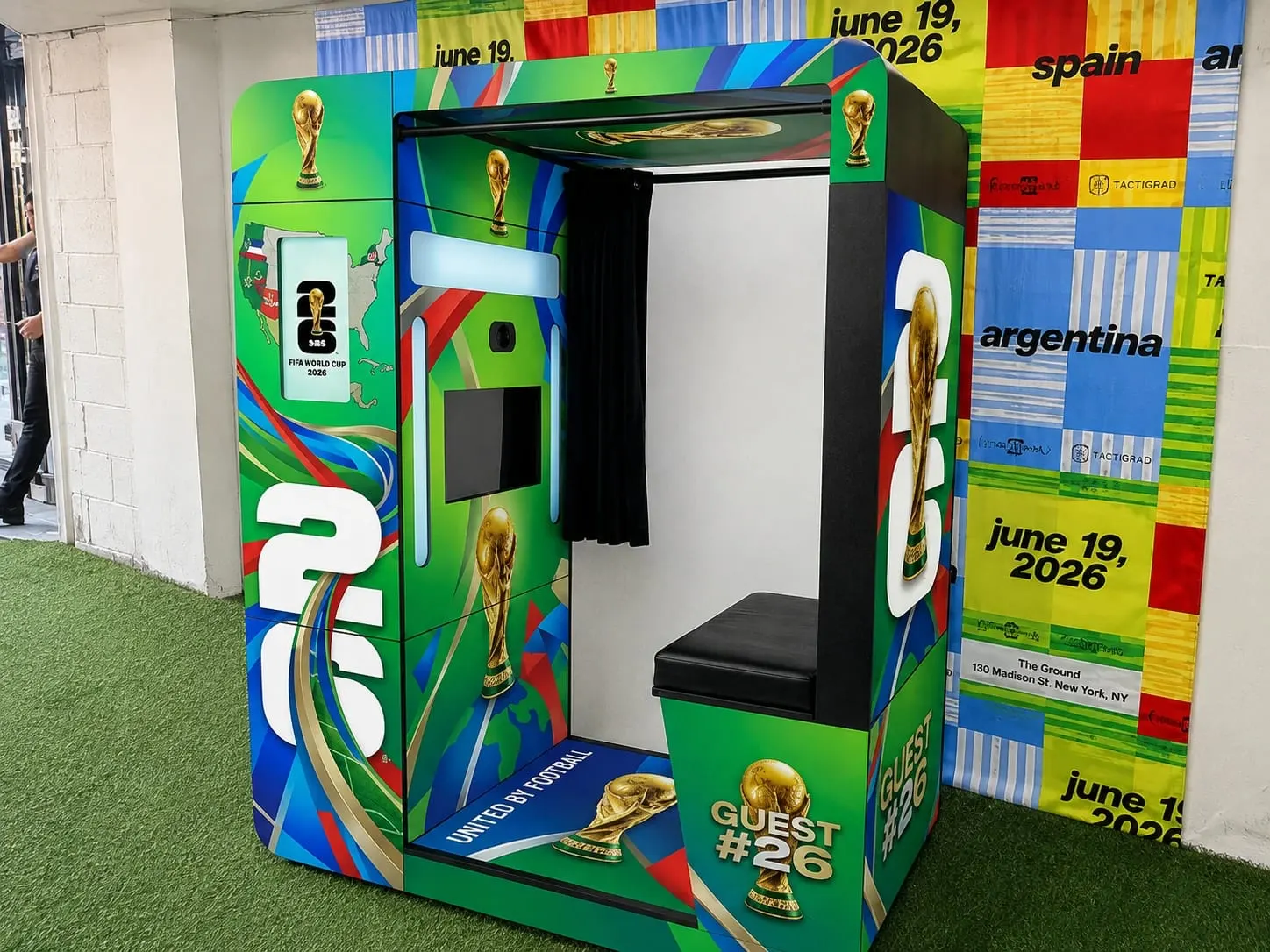 Enclosed Photo Booth rental in NYC