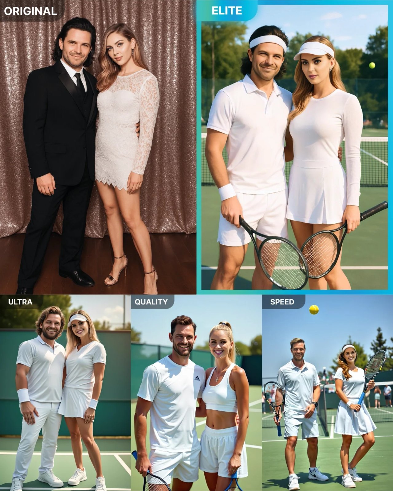 AI style and quality options compared at the AI photo booth
