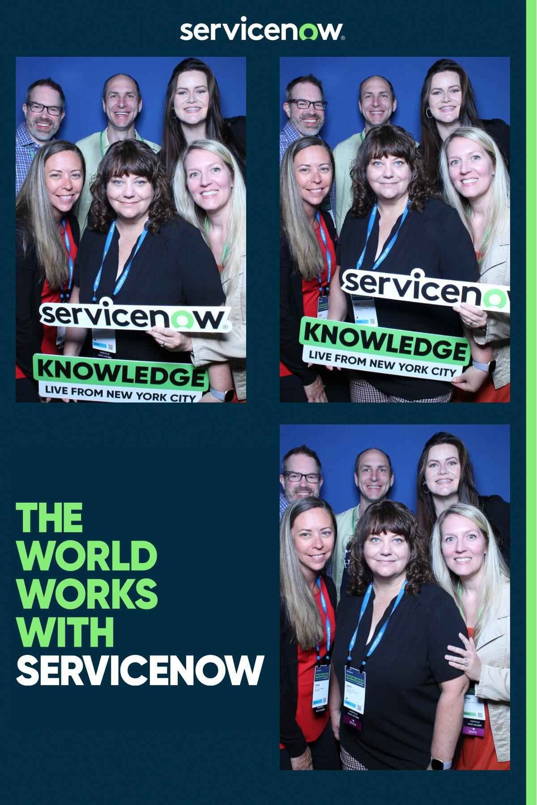 Branded photo templates from the ServiceNow Knowledge conference