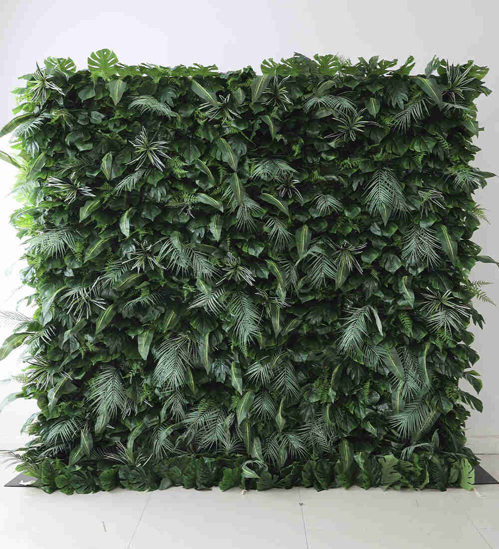 Dark tropical greenery wall rental