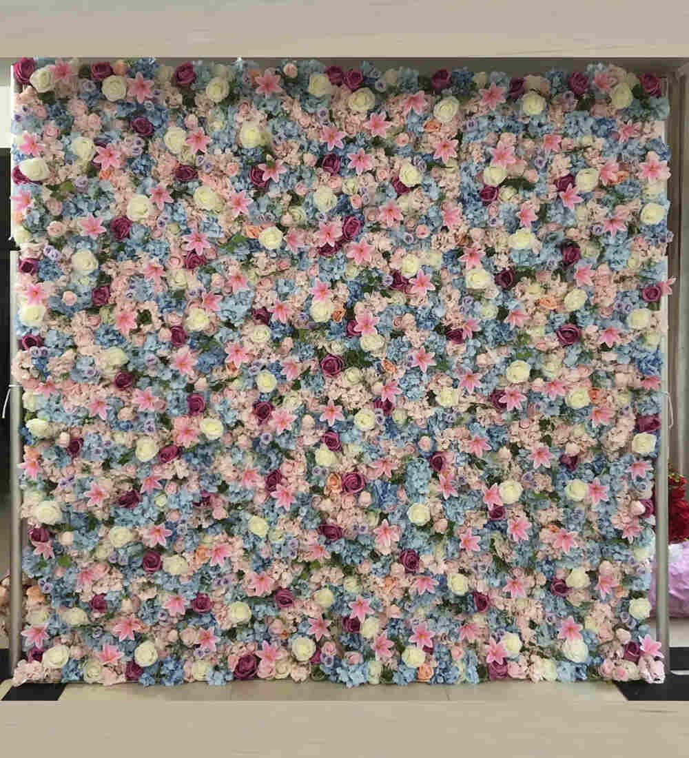 Pastel multicolor flower wall rental