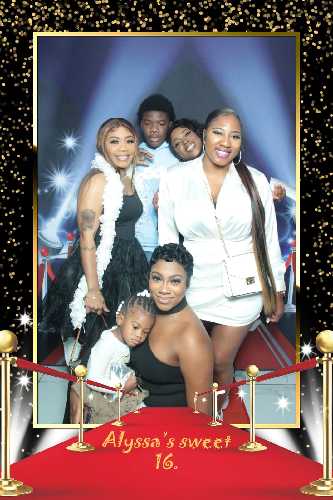 Guests at Alyssa's Sweet 16 Hollywood-themed booth