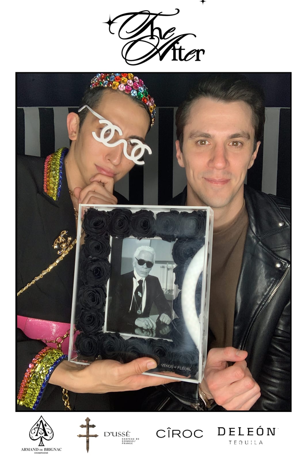 Friends celebrating at THE AFTER photo booth