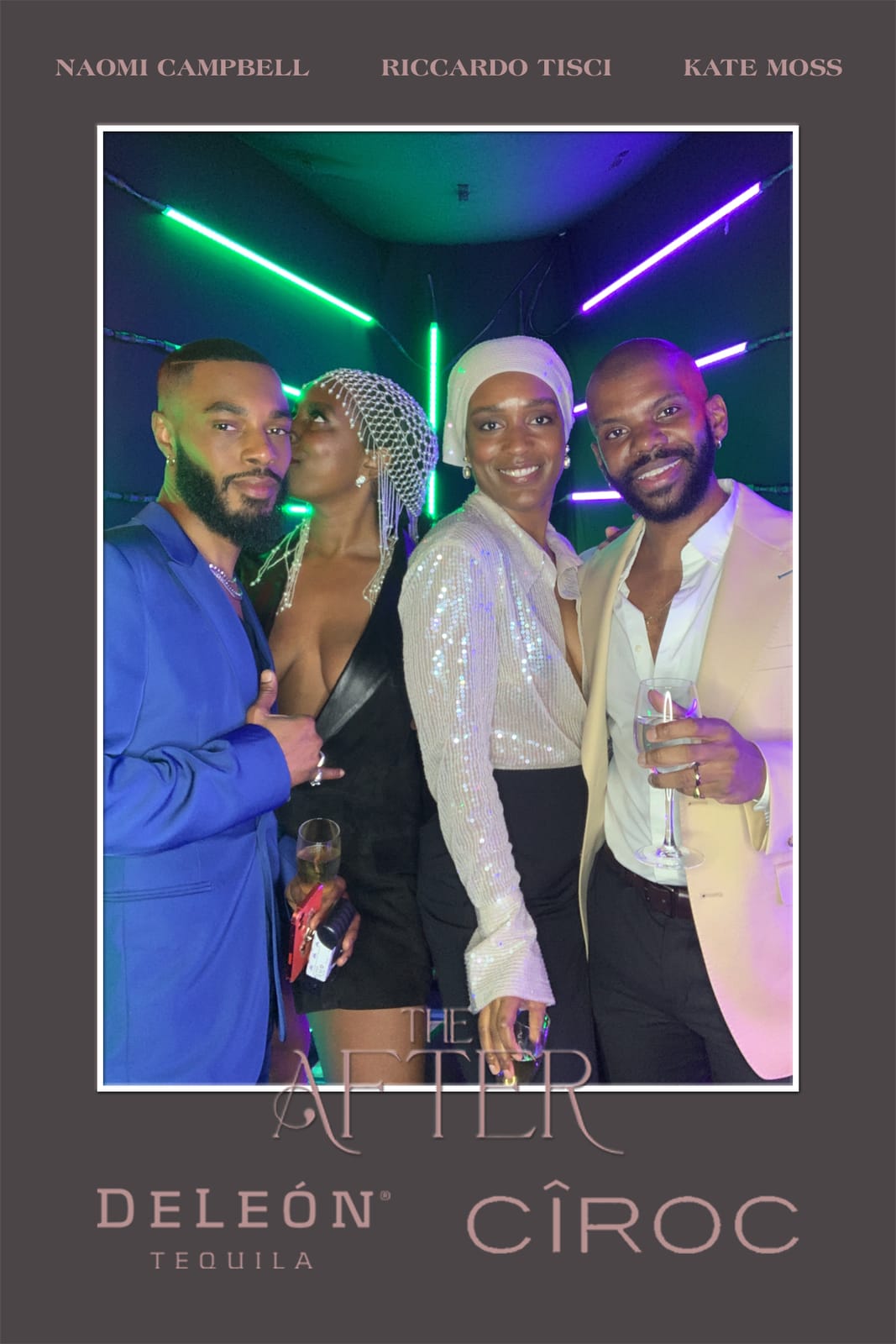 Guest celebrating at THE AFTER neon tunnel photo booth
