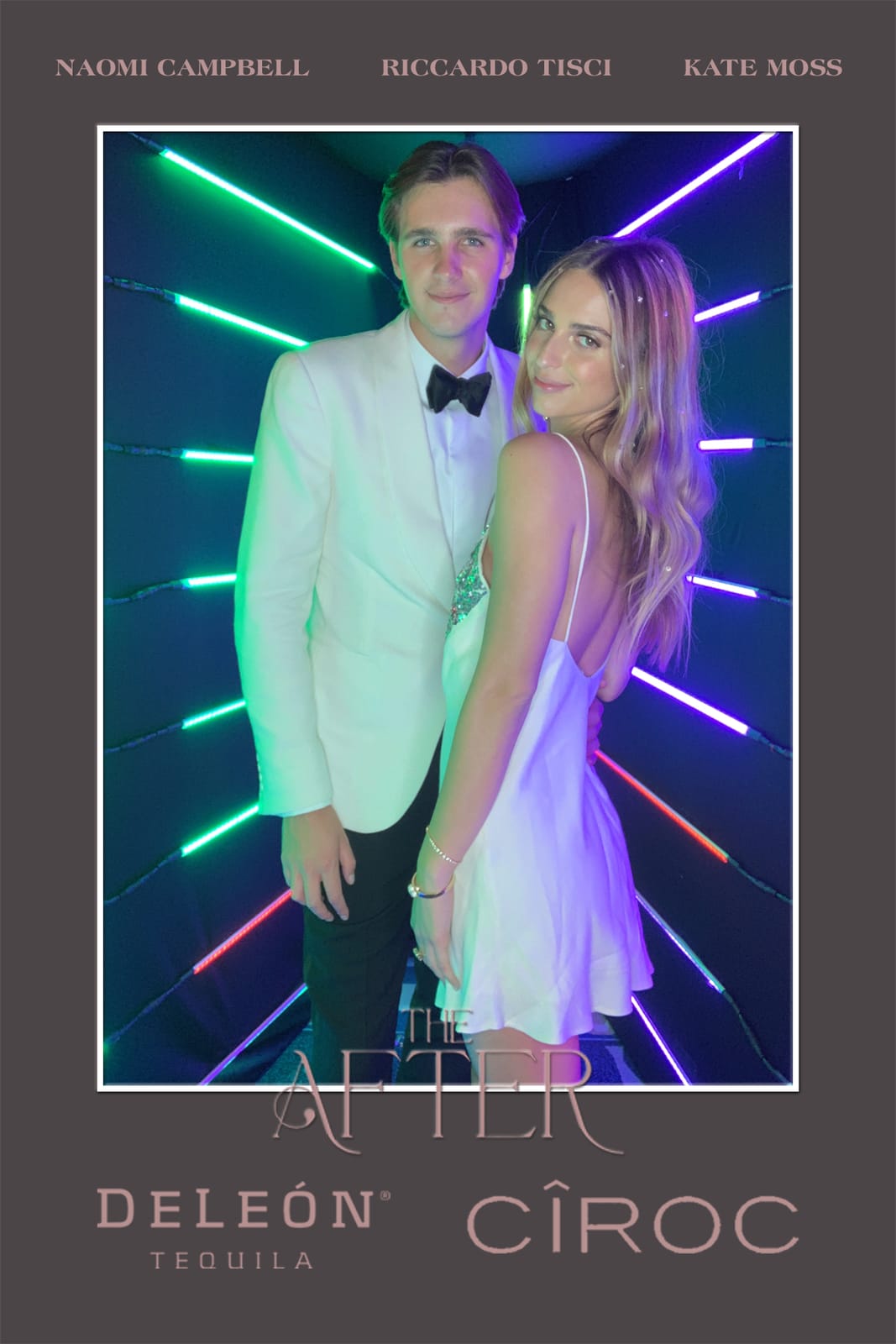 Two guests posing at THE AFTER — DeLeón x CÎROC booth