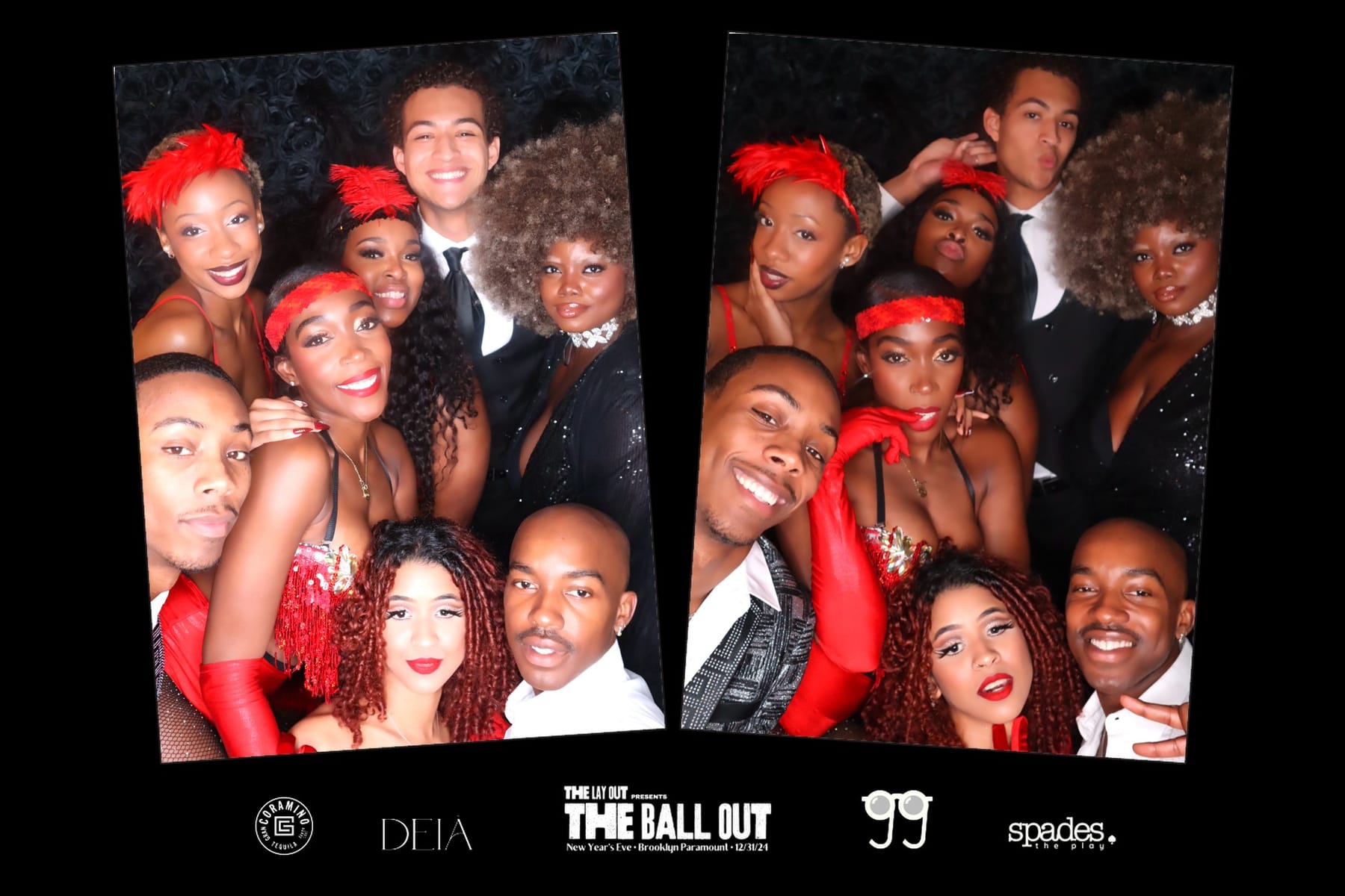 Harlem Renaissance styled crew at The Lay Out's Ball Out New Year's Eve party