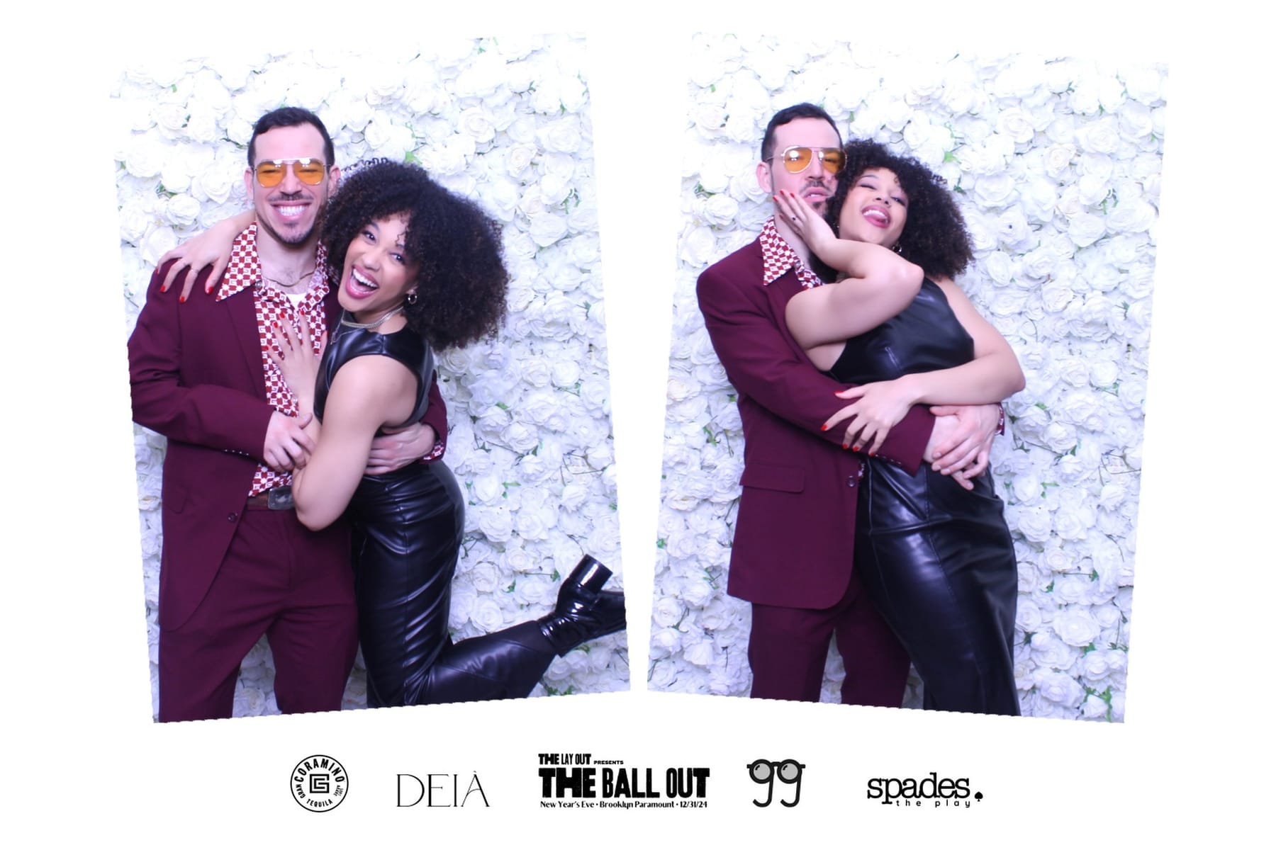 Couple laughing at The Lay Out's Ball Out on New Year's Eve