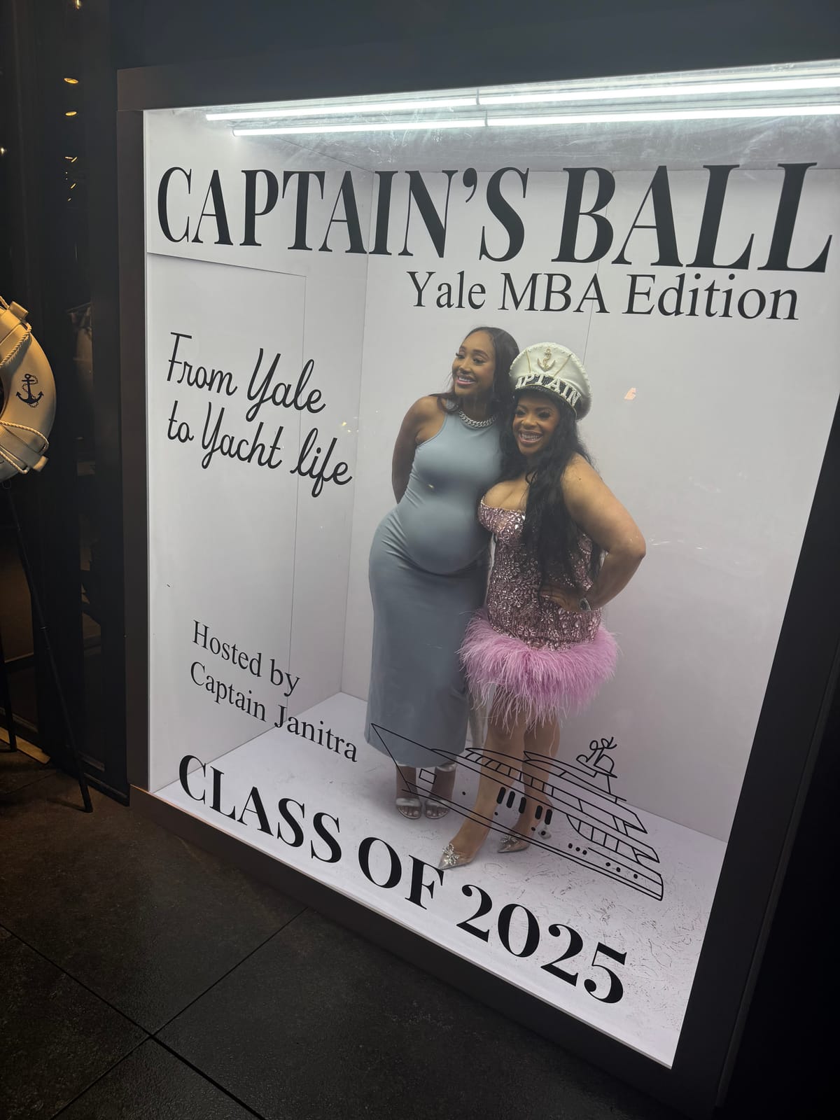 Captain's Ball Yale MBA Edition step-and-repeat sign — From Yale to Yacht Life, Class of 2025