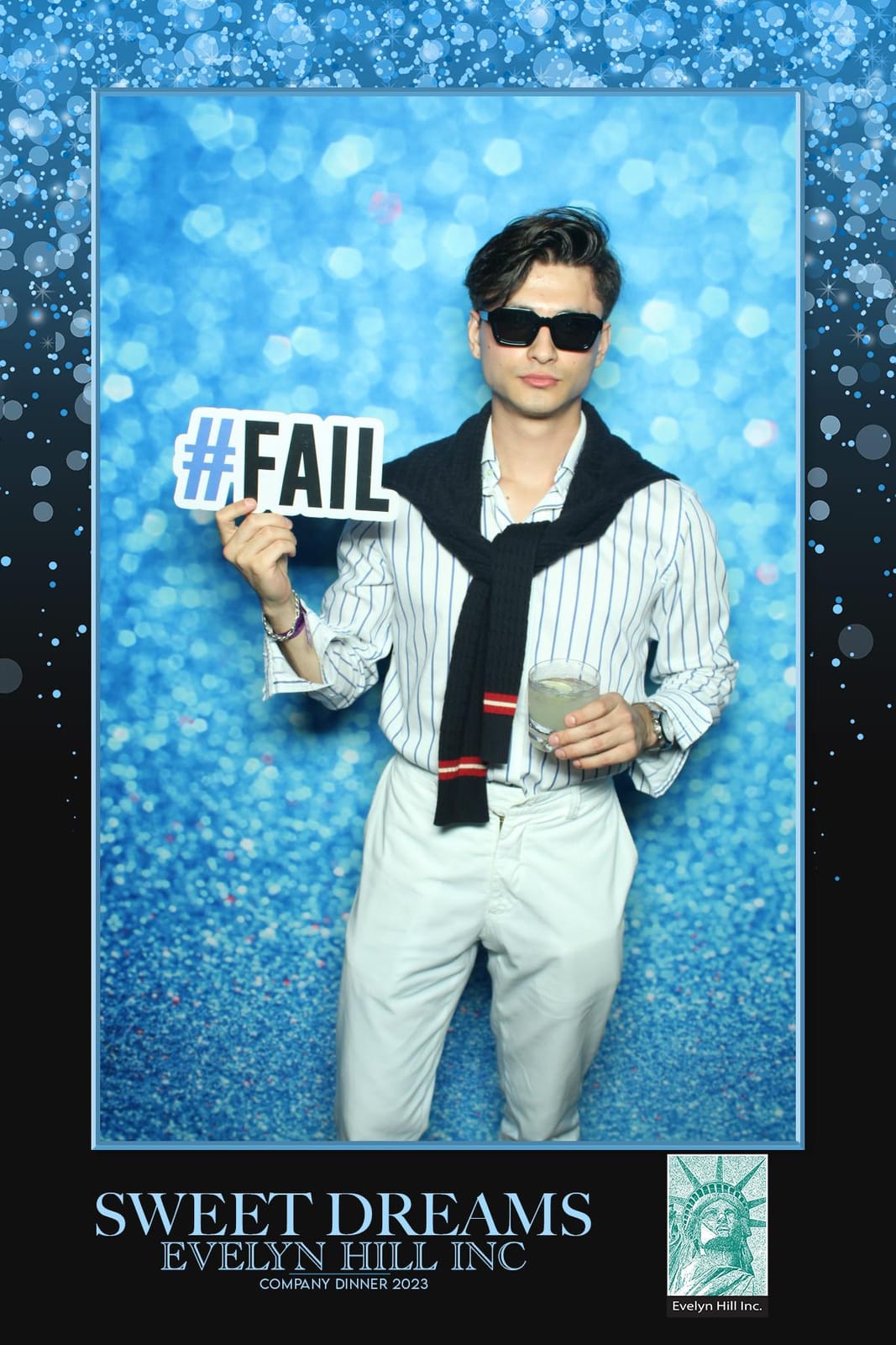 Colleagues at the Evelyn Hill Inc Sweet Dreams photo booth