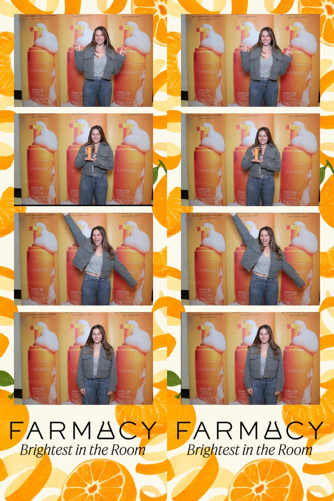 Farmacy Beauty photo strip — Brightest in the Room citrus print template
