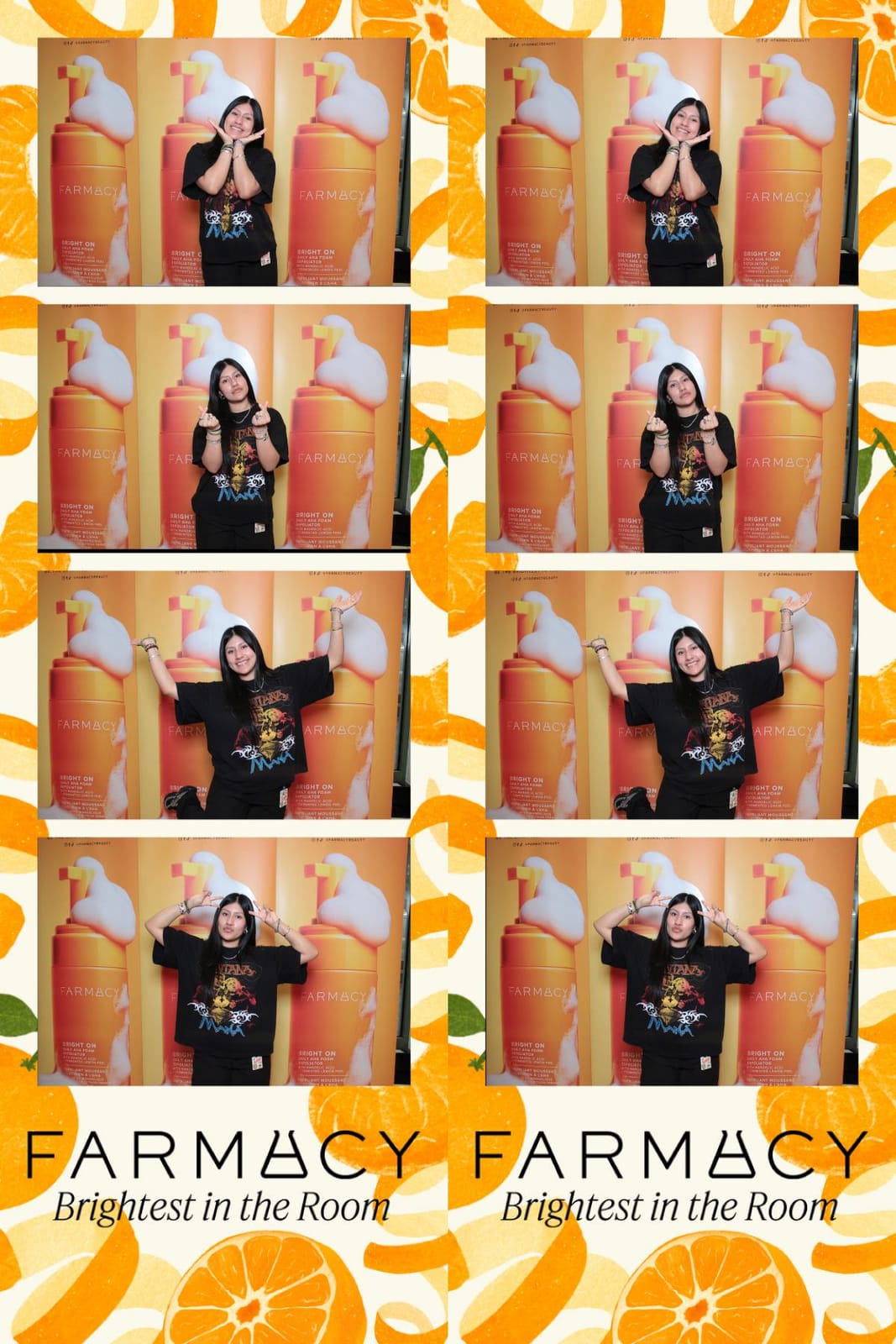 Farmacy Beauty branded photo strip from the Brightest in the Room activation