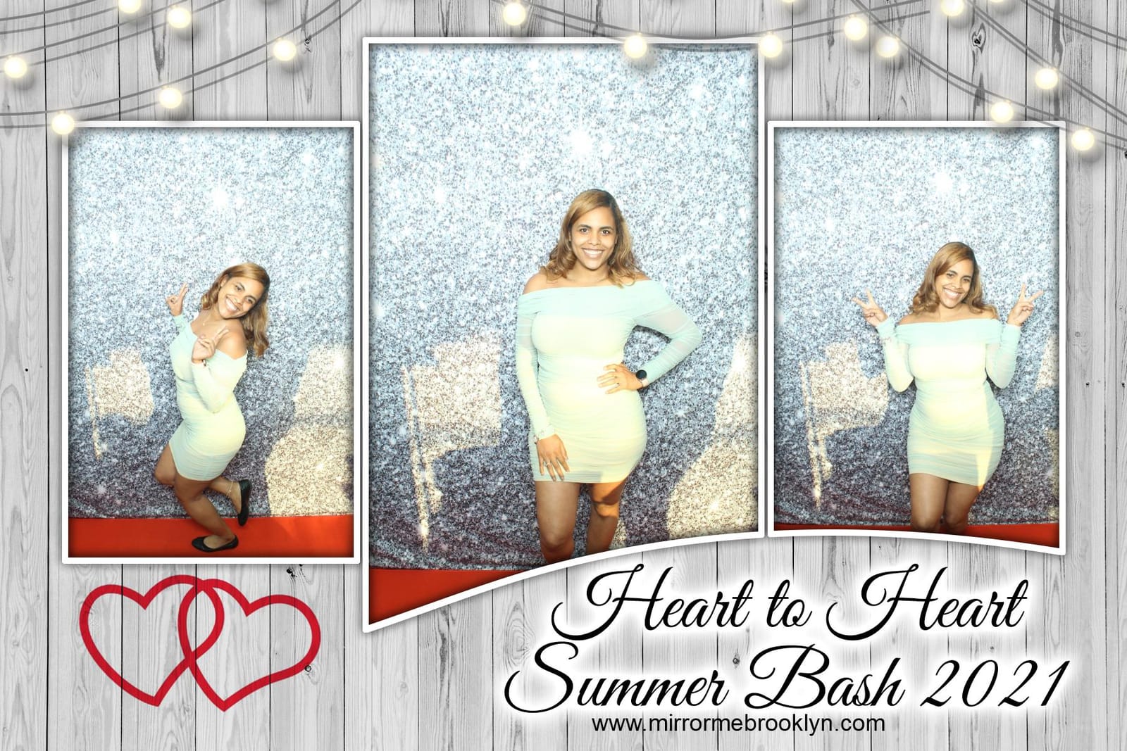Guests posing at the Heart to Heart Summer Bash 2021 photo booth