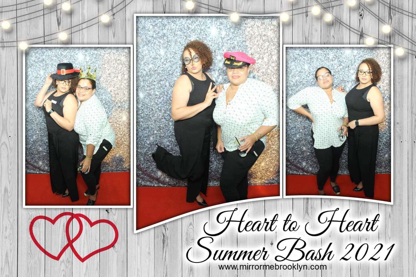 Guests posing together at the Heart to Heart Summer Bash