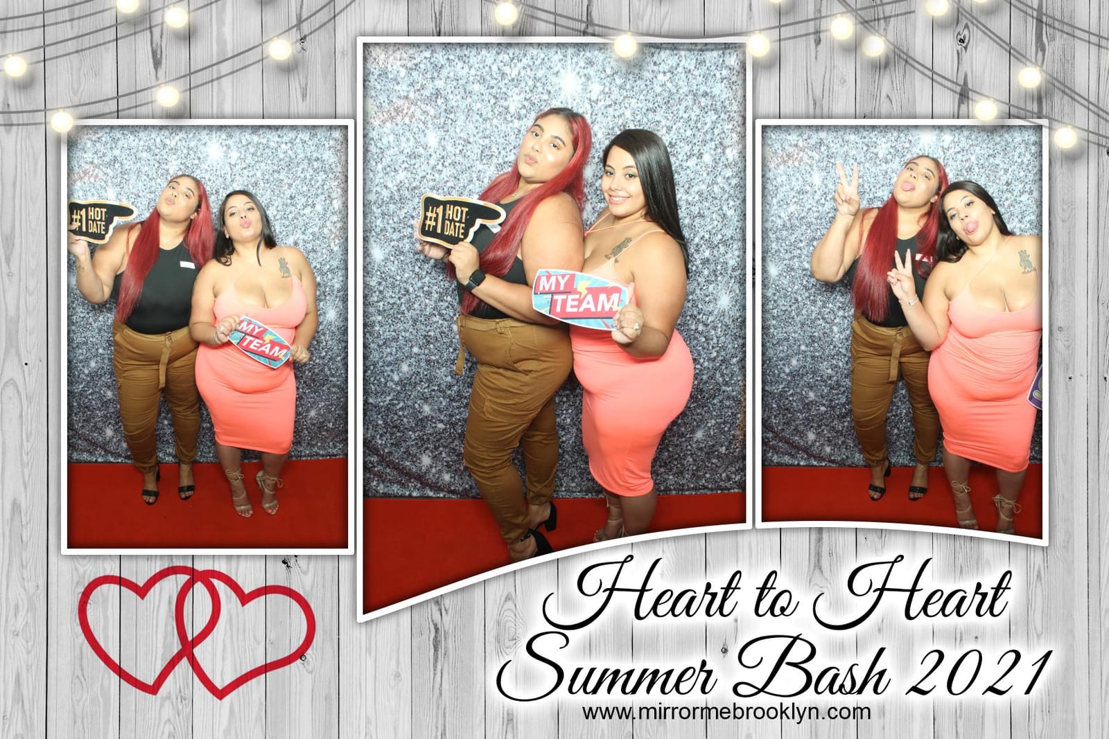 Friends celebrating at the Heart to Heart Summer Bash 2021 booth