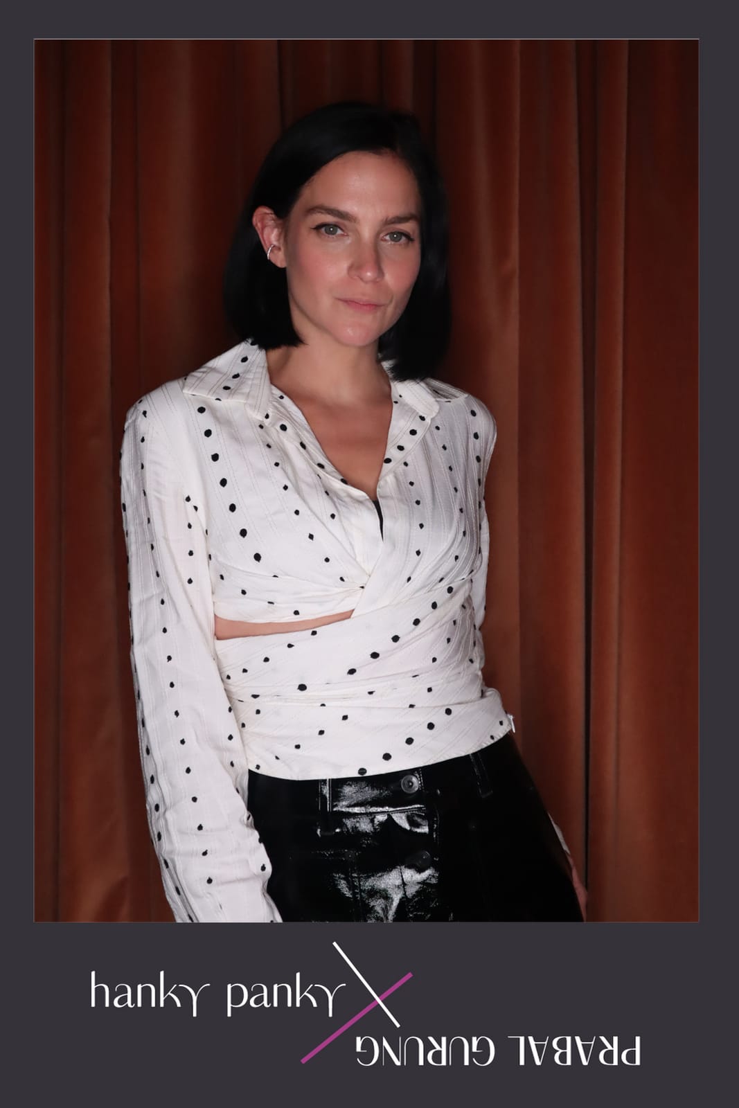 Guest posing at the Hanky Panky x Prabal Gurung launch event