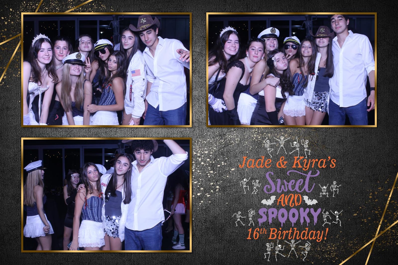Teens posing in costume at the Sweet Sixteen booth
