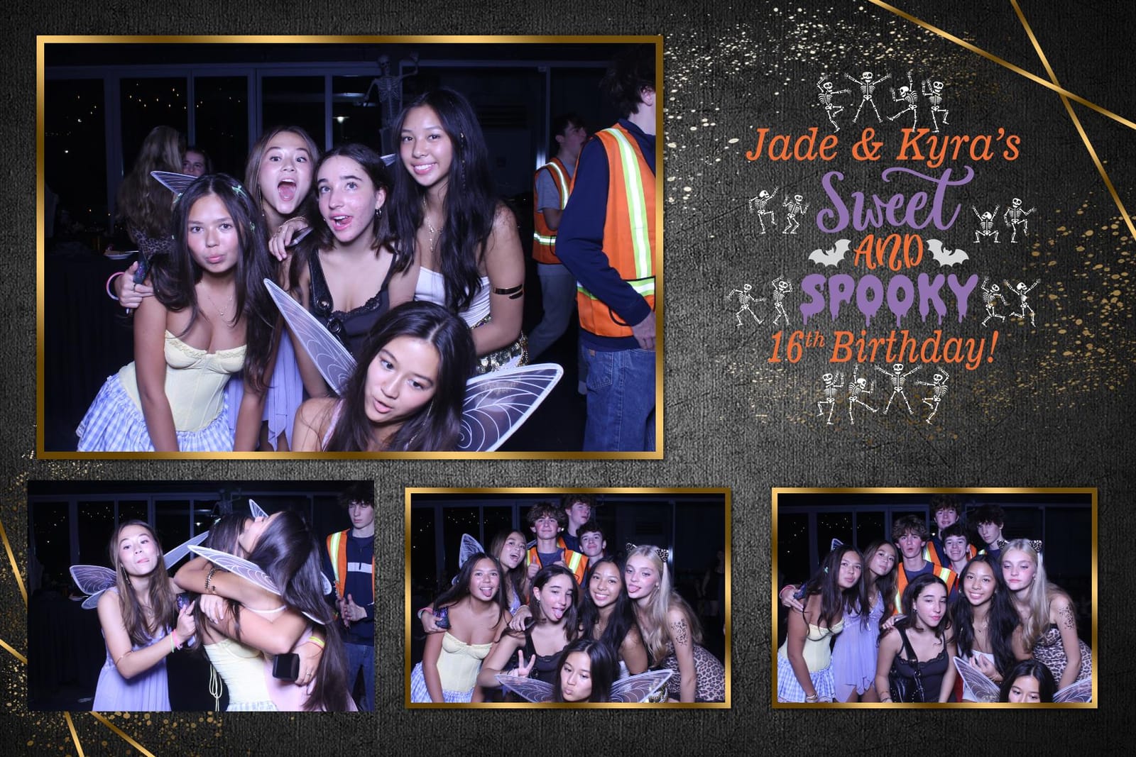 Party guests at Jade and Kyra's Sweet and Spooky 16th