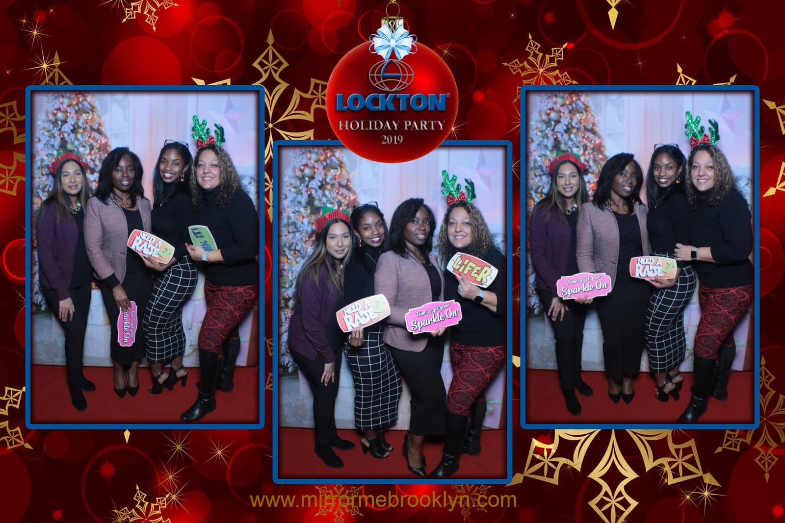 Guests celebrating at the Lockton 2019 Holiday Party