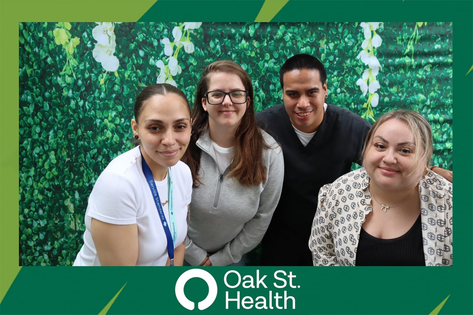 Couple posing together at the Oak St. Health team celebration