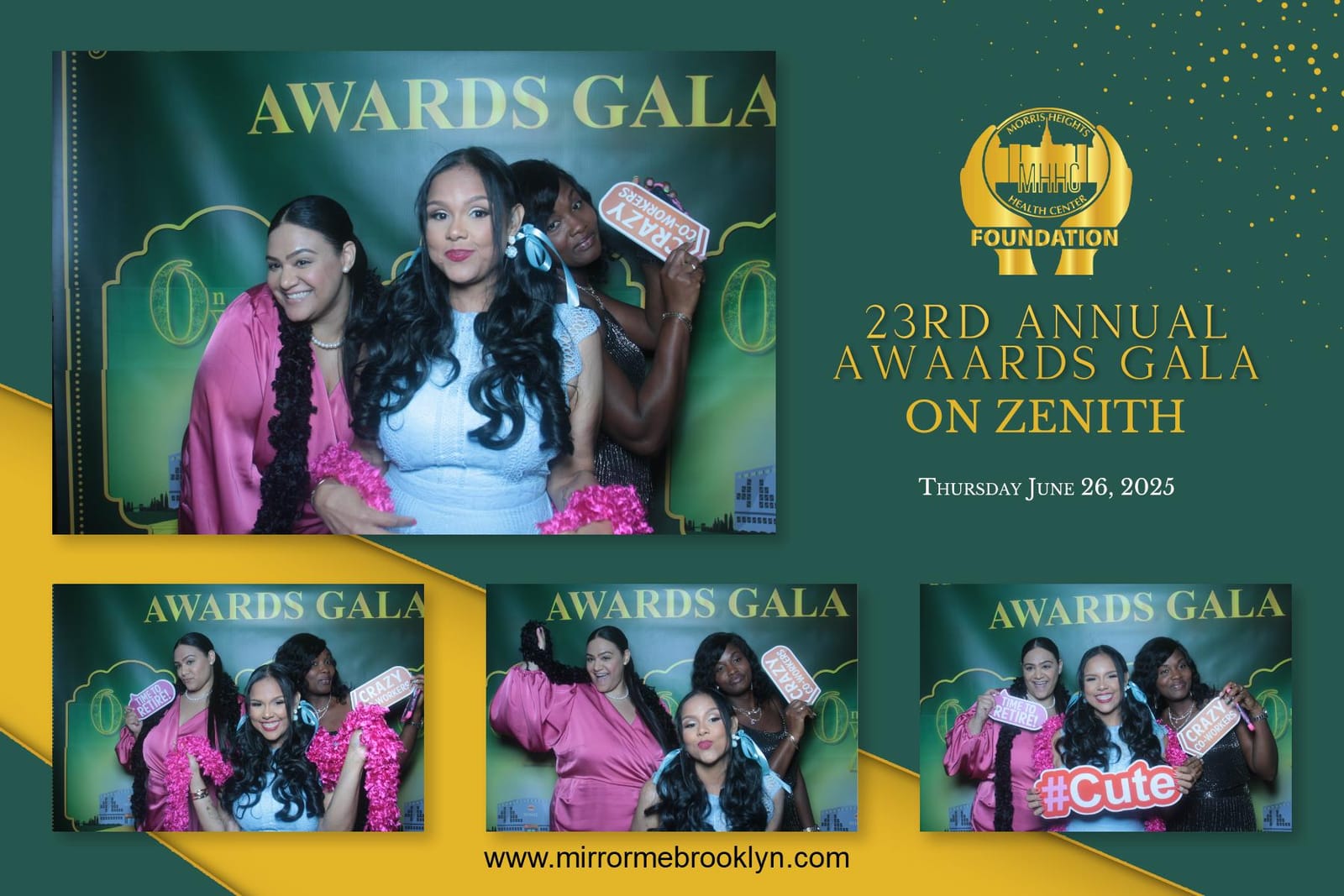 Guests at the Awards Gala photo booth on Zenith