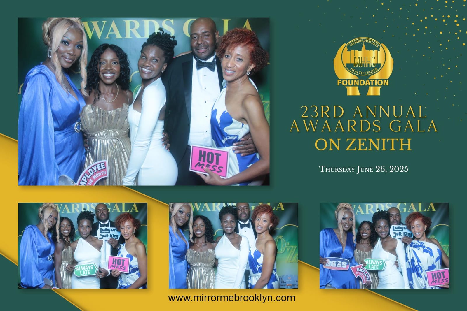Attendees at the Awards Gala on Zenith photo booth