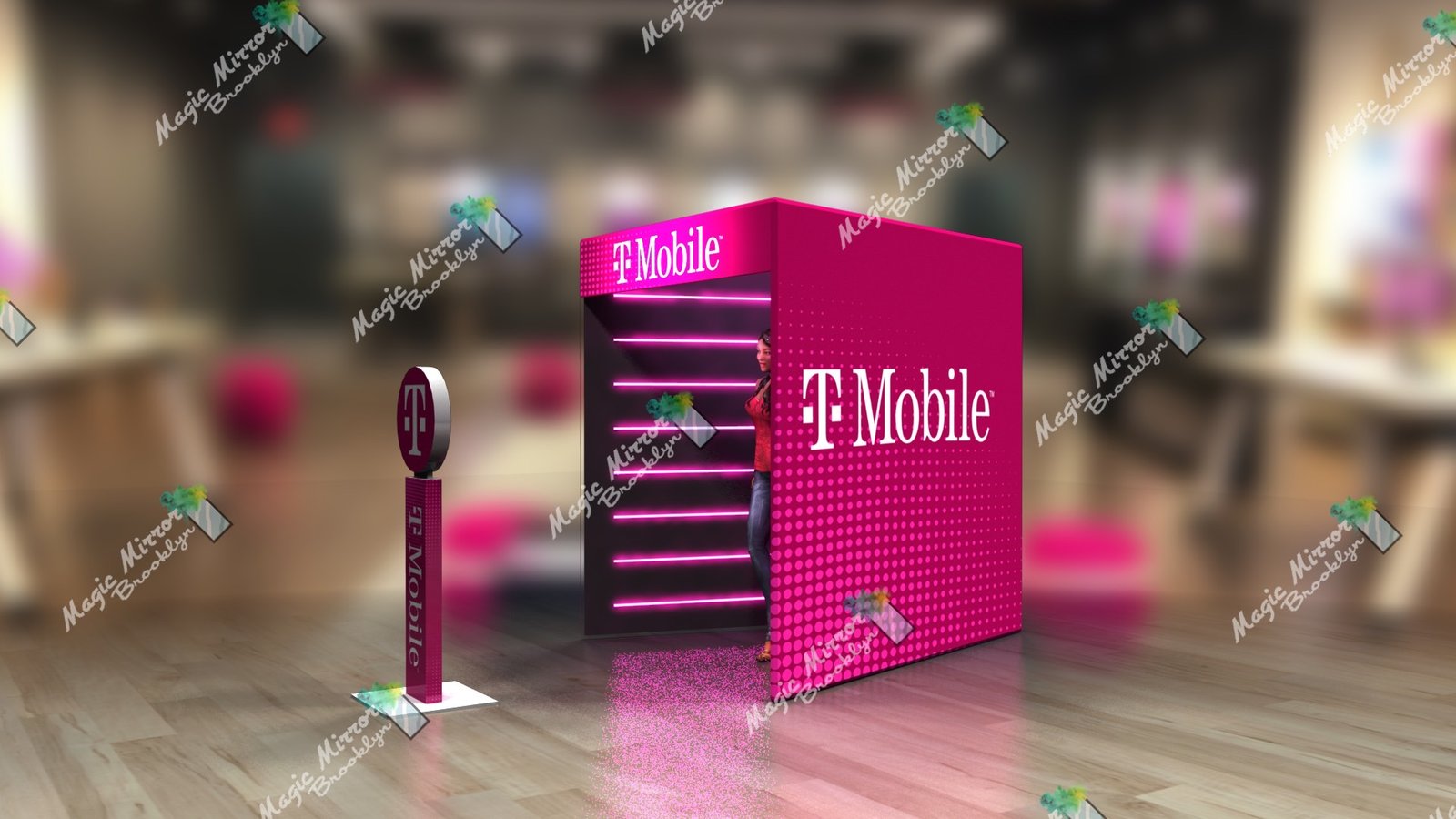 T-Mobile branded vogue booth at a corporate activation